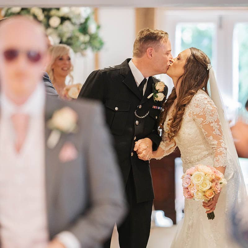 Couple take Vows Vaulty Manor, Essex - Camellio Wedding Planning and Events - Essex Wedding Planner
