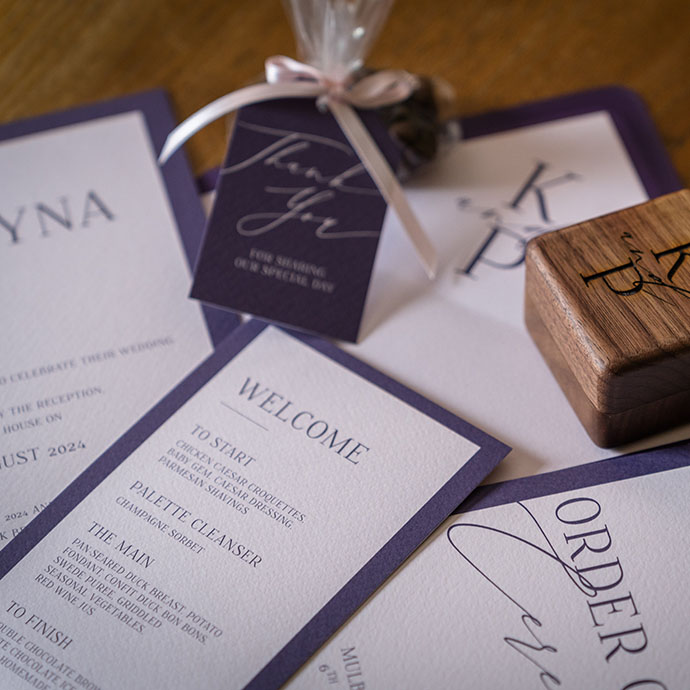 personalised wedding Invitations - Camellio Wedding Planning and Events - Essex Wedding Planner