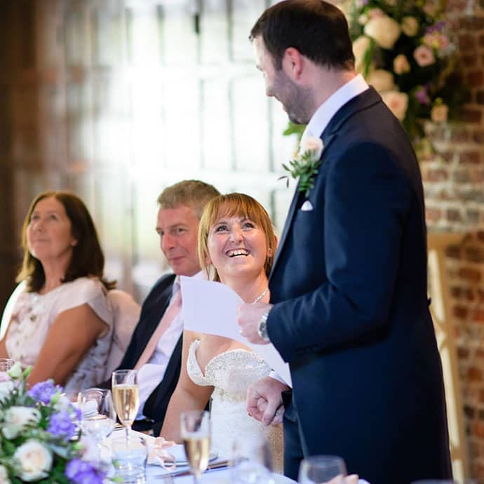 Groom delivering entertaining speech - Camellio Wedding Planning and Events - Essex Wedding Planner