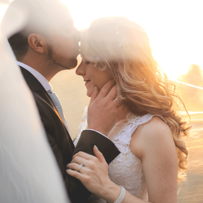 Srping time golden hour bride - Camellio Wedding Planning and Events - Essex Wedding Planner