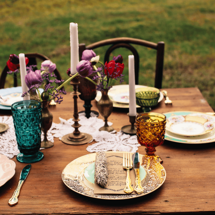 Vintage table scape for a spring wedding - Camellio Wedding Planning and Events - Essex Wedding Planner