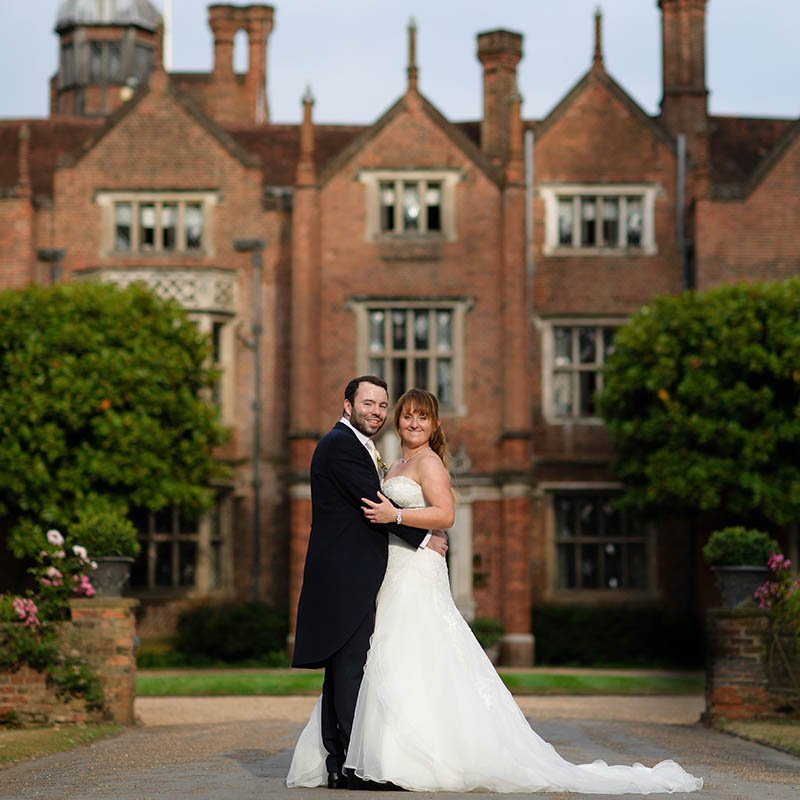 Wedding Couple in front on Country Estate - Camellio Wedding Planning and Events - Essex Wedding Planner